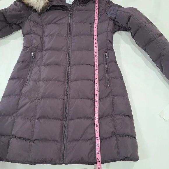 New Calvin Klein Women’s Small Faux fur Long puffer jacket hooded coat Gray - Picture 9 of 15